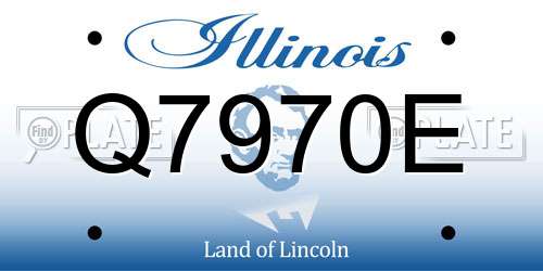 Q7970E Illinois License Plate