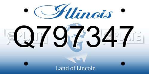 Q797347 Illinois License Plate