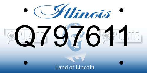 Q797611 Illinois License Plate
