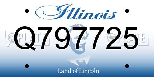 Q797725 Illinois License Plate