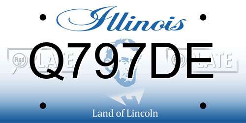 Q797DE Illinois License Plate
