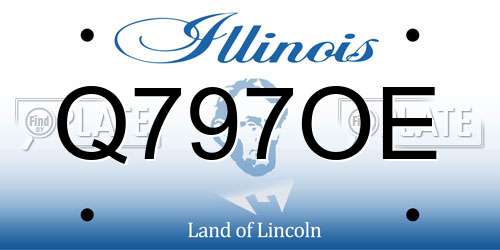 Q797OE Illinois License Plate