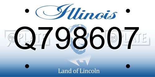 Q798607 Illinois License Plate