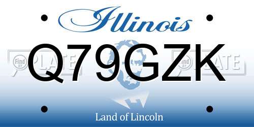 Q79GZK Illinois License Plate