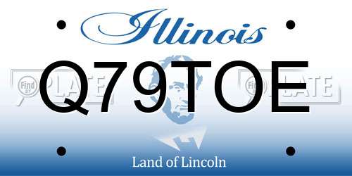 Q79TOE Illinois License Plate
