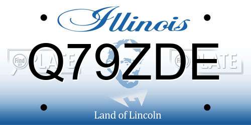 Q79ZDE Illinois License Plate
