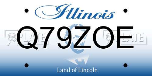 Q79ZOE Illinois License Plate