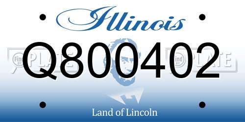 Q800402 Illinois License Plate