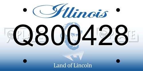 Q800428 Illinois License Plate