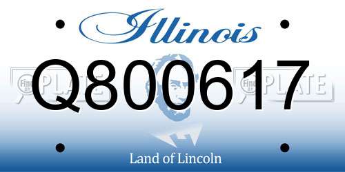 Q800617 Illinois License Plate