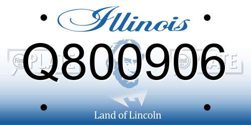 Q800906 Illinois License Plate