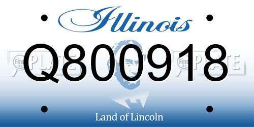 Q800918 Illinois License Plate