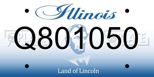 Q801050 Illinois License Plate