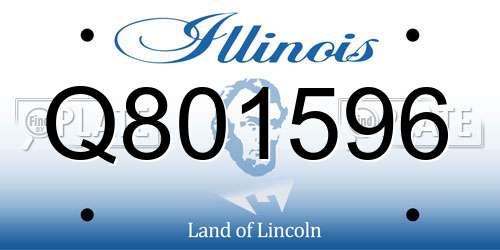Q801596 Illinois License Plate
