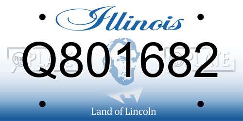 Q801682 Illinois License Plate