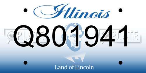 Q801941 Illinois License Plate