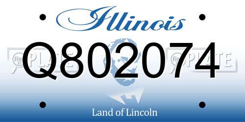 Q802074 Illinois License Plate