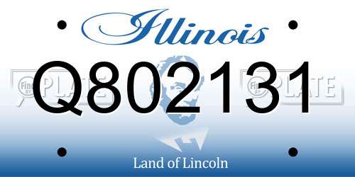 Q802131 Illinois License Plate