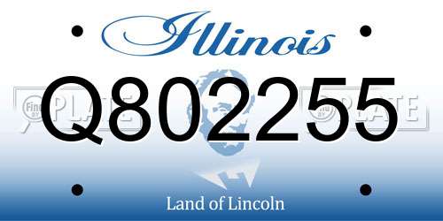 Q802255 Illinois License Plate
