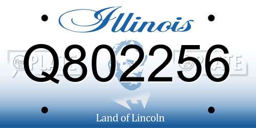 Q802256 Illinois License Plate