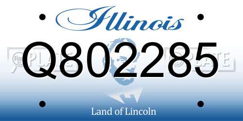 Q802285 Illinois License Plate