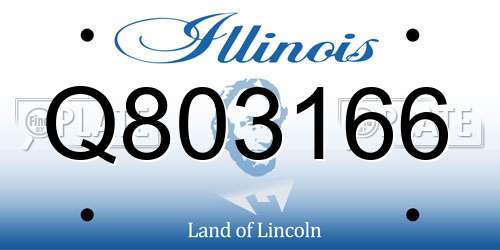 Q803166 Illinois License Plate