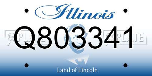 Q803341 Illinois License Plate