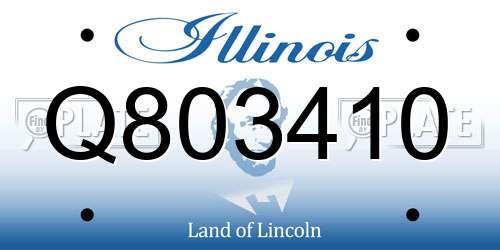Q803410 Illinois License Plate