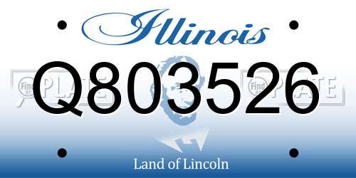 Q803526 Illinois License Plate