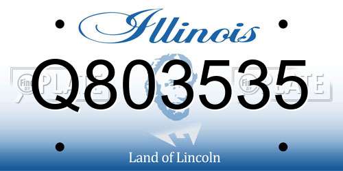 Q803535 Illinois License Plate