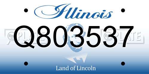 Q803537 Illinois License Plate