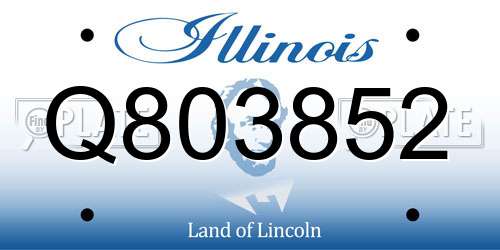 Q803852 Illinois License Plate