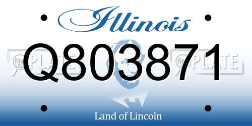 Q803871 Illinois License Plate