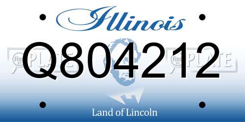 Q804212 Illinois License Plate