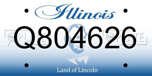 Q804626 Illinois License Plate