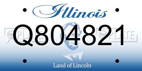 Q804821 Illinois License Plate