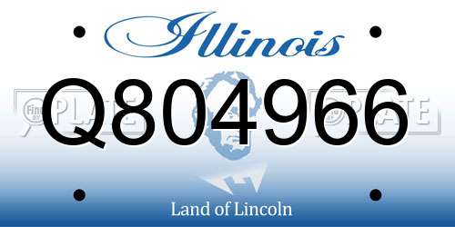 Q804966 Illinois License Plate