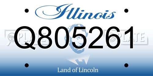 Q805261 Illinois License Plate
