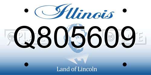 Q805609 Illinois License Plate