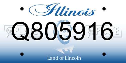 Q805916 Illinois License Plate