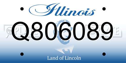 Q806089 Illinois License Plate