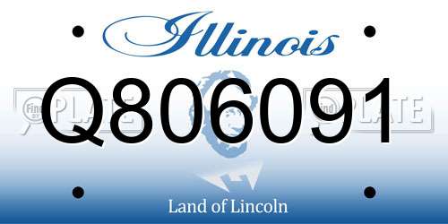 Q806091 Illinois License Plate