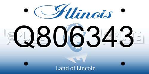 Q806343 Illinois License Plate