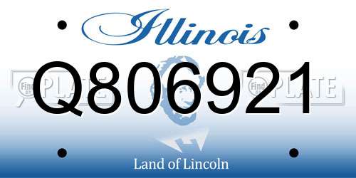 Q806921 Illinois License Plate