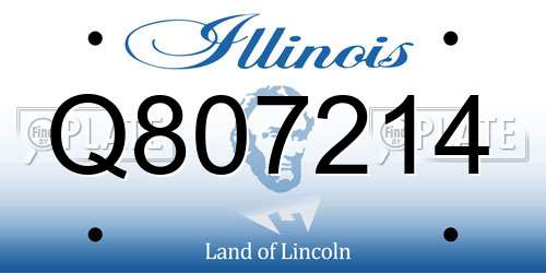 Q807214 Illinois License Plate