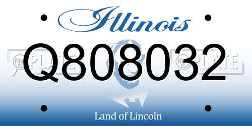 Q808032 Illinois License Plate