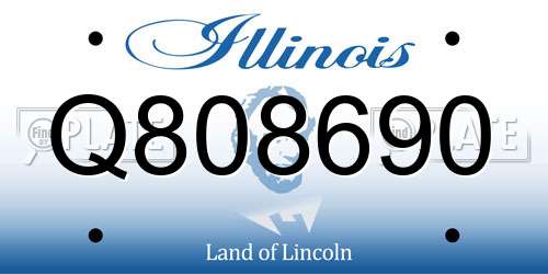 Q808690 Illinois License Plate