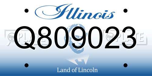 Q809023 Illinois License Plate