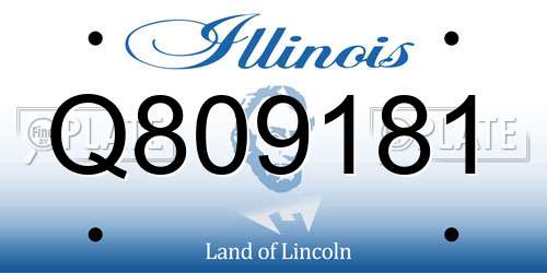 Q809181 Illinois License Plate
