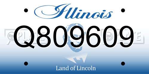 Q809609 Illinois License Plate